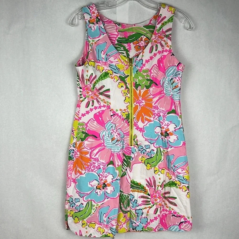 Lilly Pulitzer for Target Pink Floral Lace-Trim Mini Dress - Picture 3 of 14